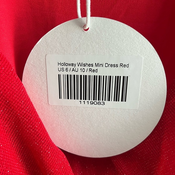 HOLLOWAY WISHES MINI DRESS RED NWT - Picture 6 of 6